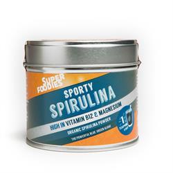 Rå organisk Spirulina-pulver 75g (bestill i single eller 12 for bytte ytre)