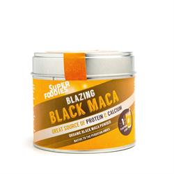 Raw Organic Black Maca Powder 75g (bestil i singler eller 12 for bytte ydre)
