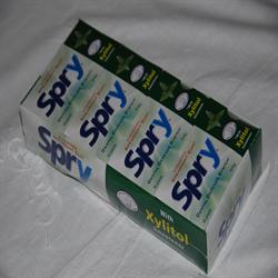 Spry Spearmint Xylitol Gum - 10 stycken (beställ i singel eller 20 för handel yttre)