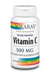 Vitamine C 500 mg à libération prolongée en deux étapes 60 gélules