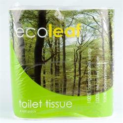 Ecoleaf toalettpapir 4-pakning (bestill i enkeltrom eller 10 for bytte ytre)