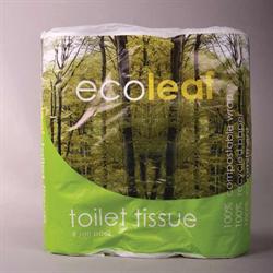Ecoleaf toalettpapir 9-pakning (bestill i enkeltrom eller 5 for bytte ytre)