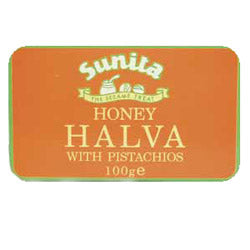 Pistache Honing Halva 75g (bestel per stuk of 24 voor handel buiten)
