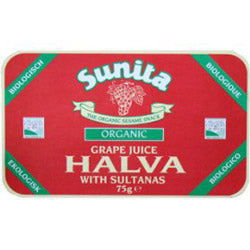 Succo d'uva biologico e sultanina Halva 75 g (ordinare in singoli o 12 per commercio esterno)