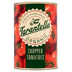 Økologiske hakkede tomater 400 g (bestill i enkeltrom eller 12 for bytte ytre)