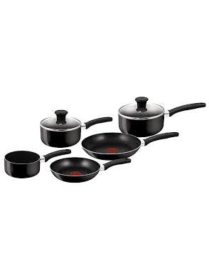 TEFAL 5 Piece Cookware Set | Delight | Blk | Thermo