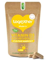 WholeVit Vitamin D 1000u med metabolitter - 30 hætter (bestilles i singler eller 6 for detail ydre)