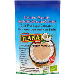 Néctar de coco crudo cristalizado orgánico, alternativa al azúcar 250 g (pedir por separado o 20 para el comercio exterior)