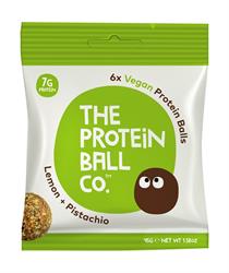 Bolas de proteína veganas - Bolas de proteína de limón y pistacho x 45 g (pida 10 para el exterior minorista)