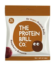 Veganske proteinballer - bringebærbrownieballer 45g (bestill 10 for ytre detalj)