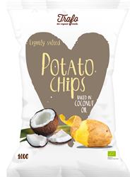 Biologische Chips Gebakken in Kokosolie 100g (bestel per stuk of 12 voor de buitenverpakking)