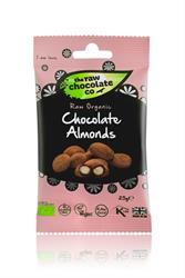 Amandes au chocolat cru bio 25g (commander 12 pour le commerce extérieur)