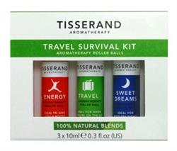 Tisserand Travel Survival Kit 3 x 10ml