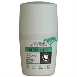 Urtekram men's roll on deodorant 50ml. Organic