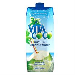 100 % naturligt kokosvand 500 ml (bestilles i singler eller 12 for bytte ydre)