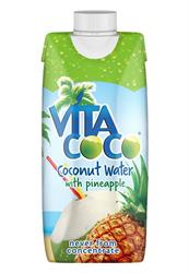 100% naturligt kokosvand med ananas 330 ml (bestilles i singler eller 12 for bytte ydre)