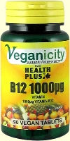B12 1000ug 90 Vtabs, parfois manquant dans le régime végétalien et dans ses besoins