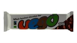 Organic/FT Whole Hazelnut Chocolate Bar 150g (order in multiples of 6 or 30 for trade outer)