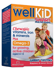 Wellkid Chewable 30 tabletter (bestil i single eller 4 for bytte ydre)