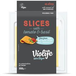 Violife Tomato & Basil Flavour Slices 200g (10 slices) (order in singles or 12 for trade outer)