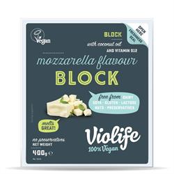 Violife Block Mozzarella Flavour 400g (สั่งเดี่ยวหรือ 7 ชิ้นสำหรับขายปลีกด้านนอก)