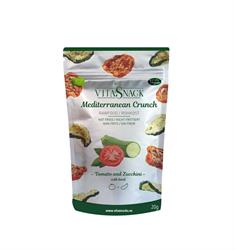 Crunch Mediterrâneo Orgânico (Tomate, Abobrinha e Manjericão) 20g (encomende à unidade ou 10 para comércio externo)