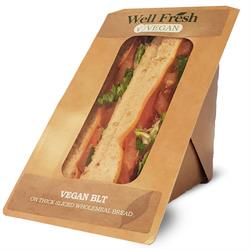 Sándwich blt vegano - pan integral malteado