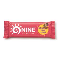 9NINE Ontbijt Pinda & Rozijn 50g (bestel 16 voor retailverpakking)