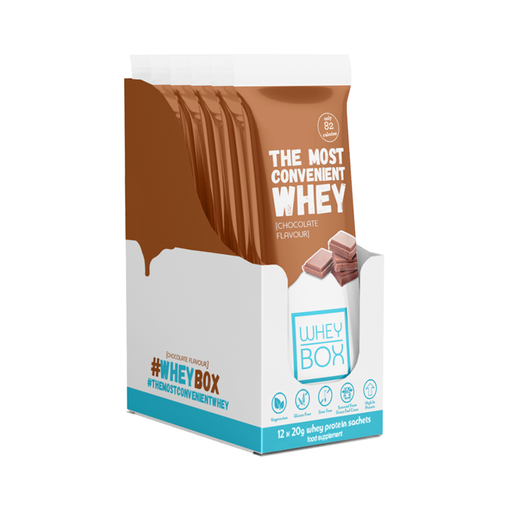 Whey-Box das bequemste Whey 12x20g / Schokolade