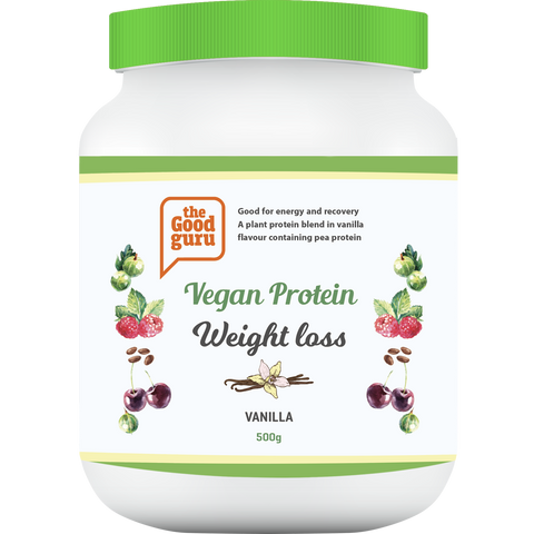 Guru bun, proteine ​​vegane pentru pierderea în greutate, vanilie, 500g