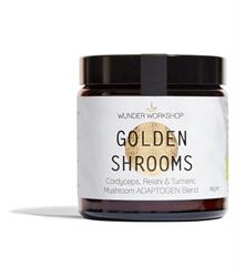 Mezcla de adaptógenos Golden Shrooms 40 g (pedir por separado o por 8 para el comercio exterior)