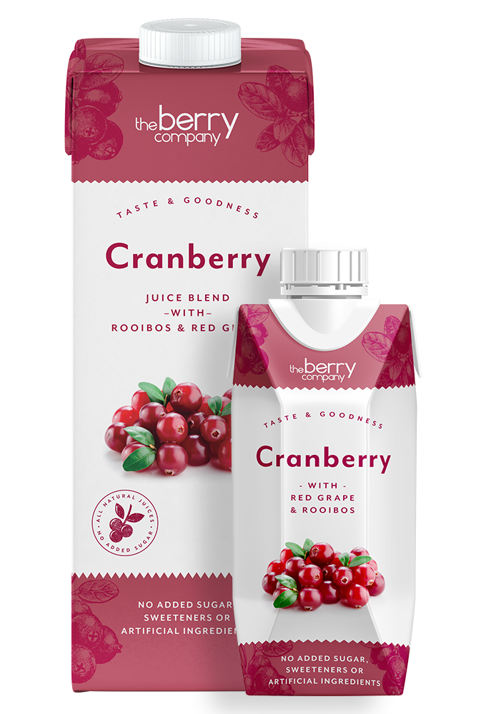 The Berry Company Cranberry 1 liter, 12 stuks