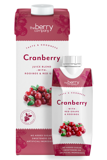 The Berry Company Cranberry 1 liter, 12 stuks