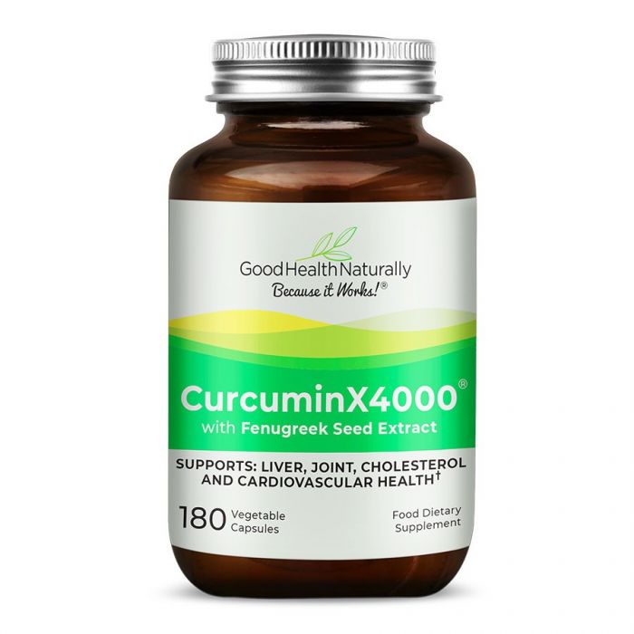 Curcuminx4000™ フェヌグリーク種子抽出物配合 - 植物性カプセル 180 粒