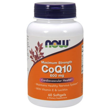 NOW Foods, CoQ10 with Lecithin & Vitamin E, 600mg - 60 softgels 
