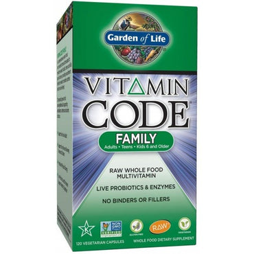 Garden of Life, Vitamin Code Family, 120 vcaps 