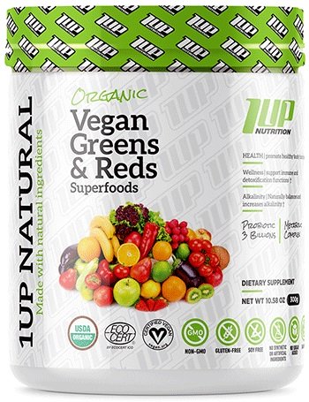 Superalimentos orgánicos veganos verdes y rojos, sin sabor - 300g