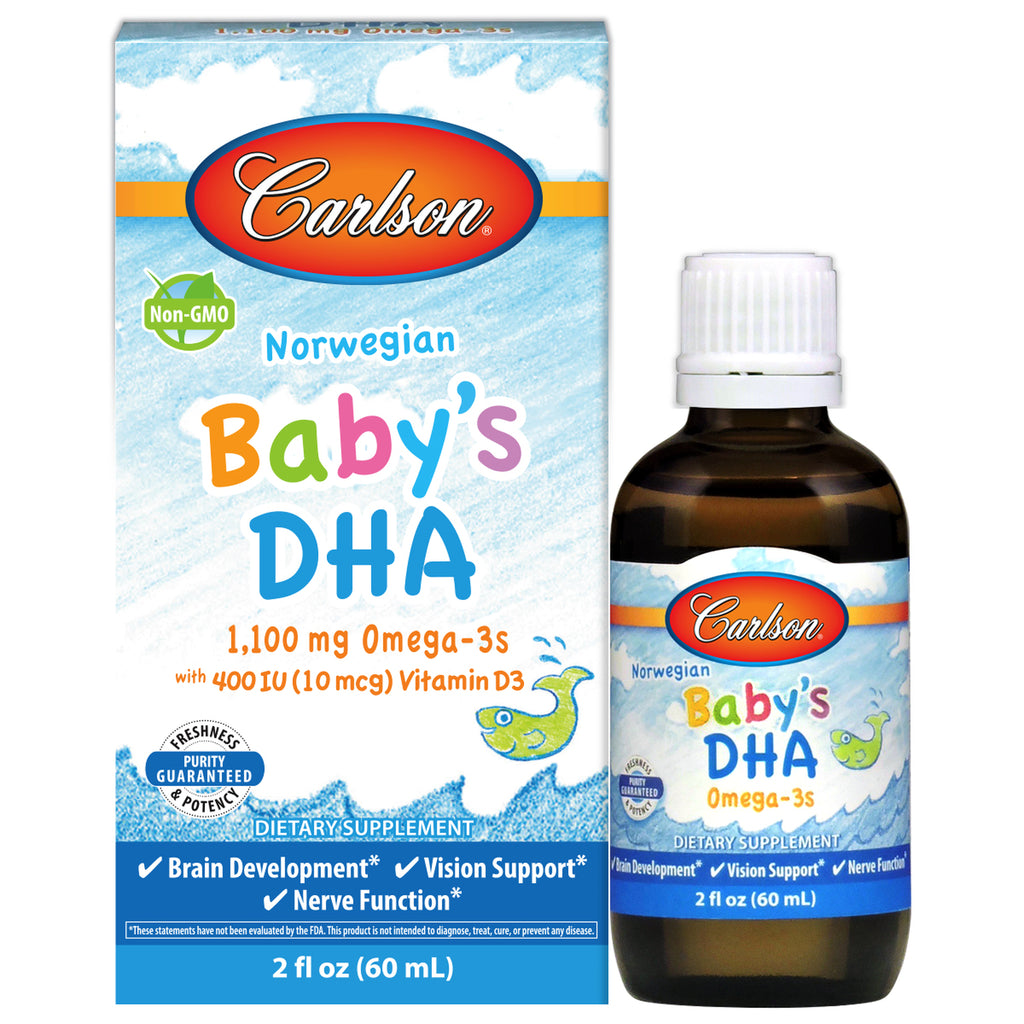 Carlson Labs, Liquide DHA pour bébé norvégien, 60 ml 