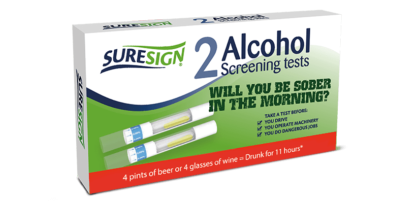 Tests de dépistage d'alcool Sure Sign