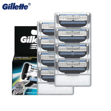 Qualité 8 pcs/lot lames de rasoir de sécurité pour hommes soins du visage lames de rasage manuel Cassette de rasage pour gillette mach 3