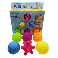 6pcs/set Baby Toy Ball Set Develop Baby's Tactile Senses Toy Touch Hand Ball Toys Baby Training Ball Massage Soft Ball LA894335