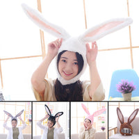 Cute Girls Hat Plush Rabbit Bunny Ears Hat Earflap Cap Head Warmer Photo Supplies