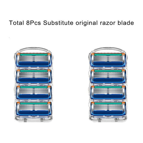 Lames remplaçables pour Gillette Fusion 5 Proglide Proshield lame de rasoir de sécurité cassettes de rasage jilet 5 couches en acier inoxydable