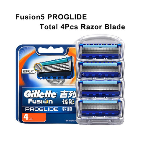 Cuchillas reemplazables compatibles con Gillette Fusion 5 Proglide Proshield, cuchilla de afeitar de seguridad, casetes de afeitado, jilet de acero inoxidable de 5 capas