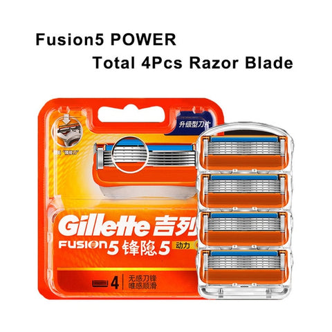 Cuchillas reemplazables compatibles con Gillette Fusion 5 Proglide Proshield, cuchilla de afeitar de seguridad, casetes de afeitado, jilet de acero inoxidable de 5 capas