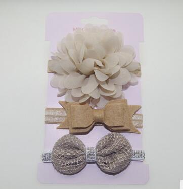 3 pièces bébé élastique fleur bandeau bandeaux cheveux filles Bebe nœud papillon bandeau enfant en bas âge nourrissons accessoires ensemble accessoires de photographie