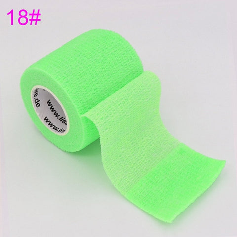 18 couleurs coloré athlétique Wrap bande auto-adhésif élastique pansement élastoplast sport protecteur genou doigt cheville paume épaule