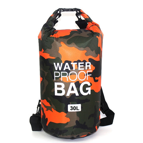 Bolsa de natación impermeable, saco seco de colores de camuflaje, pesca, canotaje, almacenamiento en kayak, bolsa de Rafting a la deriva, 2L, 5L, 10L, 15L, 20L, 30L