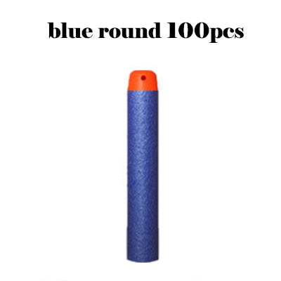100 pièces tête ronde creuse douce et ventouse recharge fléchettes jouet pistolet balles pour Nerf série EVA militaire cadeau jouets pour enfants