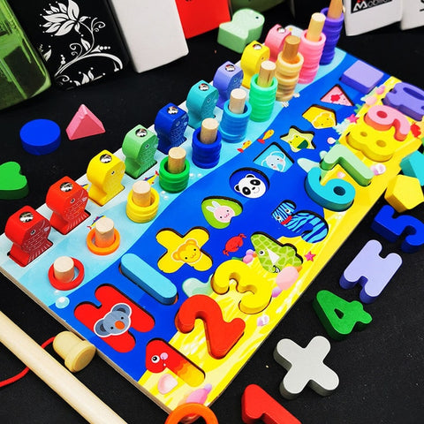 Juguetes Educativos Montessori de madera para niños, tablero de juego de Color con forma infantil para aprendizaje temprano, regalo para niños de 3 años